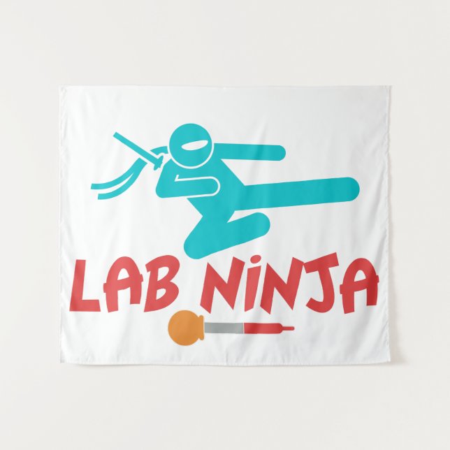LAB NINJA - TAPISSERIE SCIENTIFIQUE DE LABORATOIRE (Devant (Horizontal))