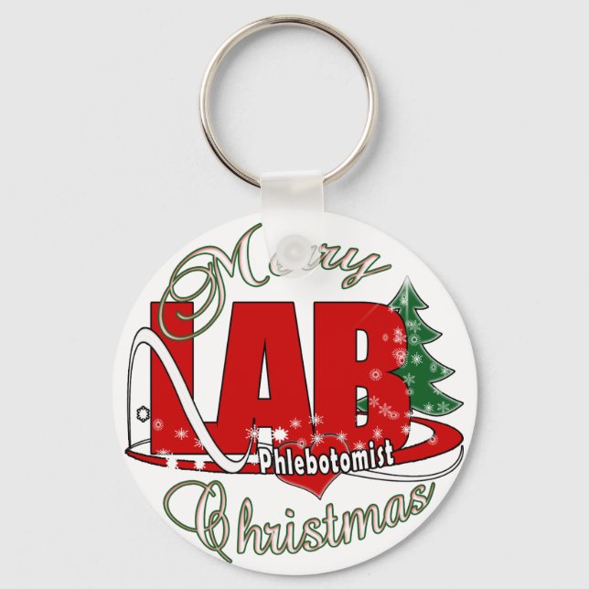 LAB PHLEBOTOMIST CHRISTMAS KEYCHAIN (Front)