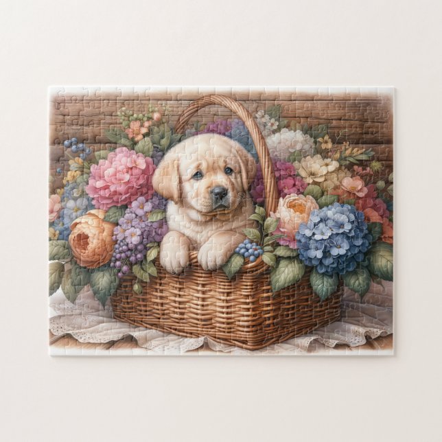 Lab Puppy Jigsaw Puzzle (Horizontal)