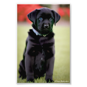 Lab Puppy Satin Photo Enlargement 