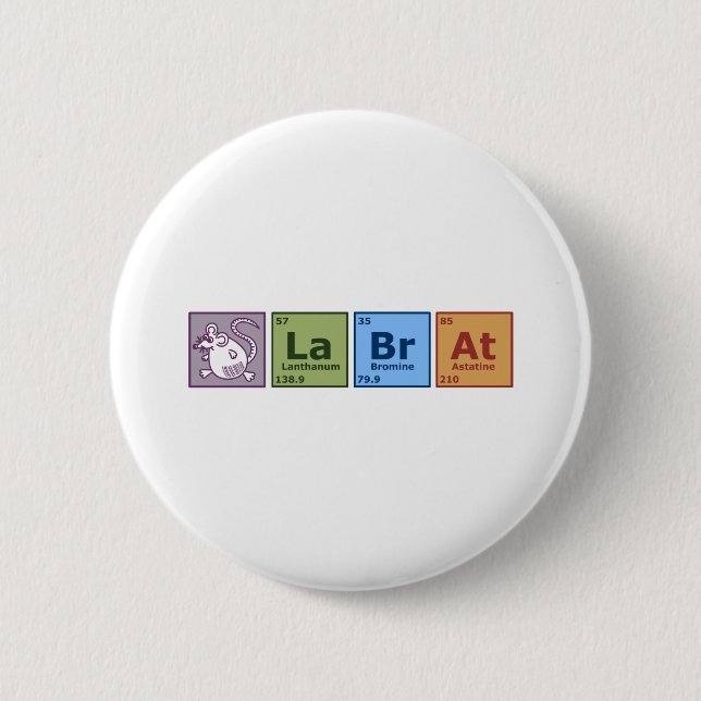 Lab Rat 2 Inch Round Button (Front)
