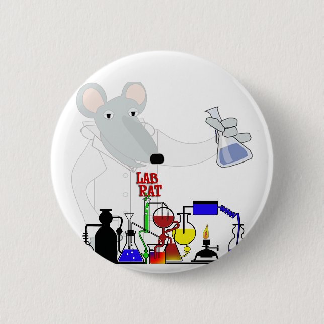 LAB RAT CHEMISTRY 2 INCH ROUND BUTTON (Front)