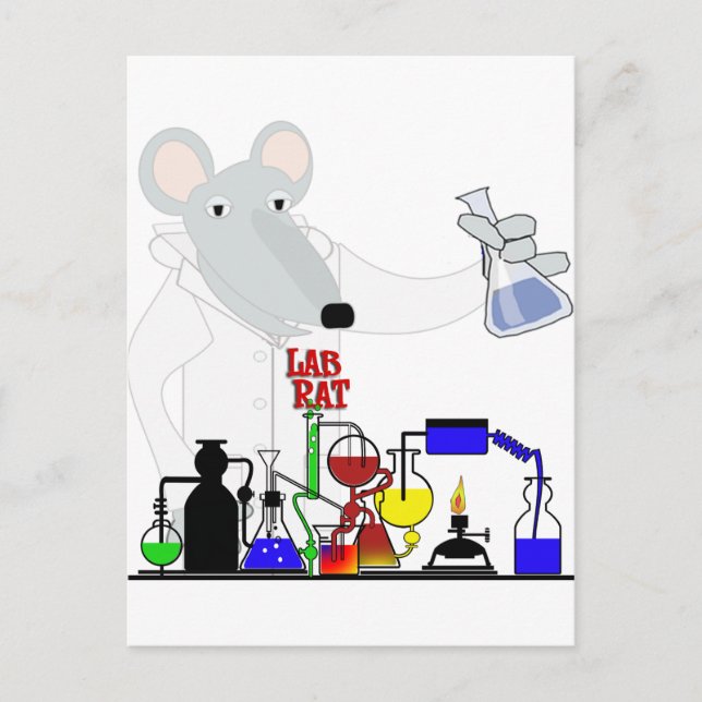 LAB RAT CHEMISTRY POSTCARD (Front)