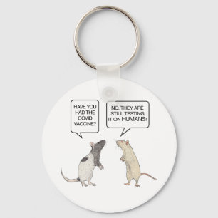 Lab Rat Covid Vaccine Funny Keychain