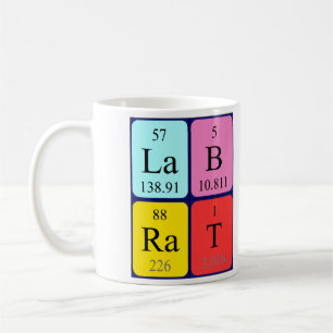 Lab Rat periodic table name mug