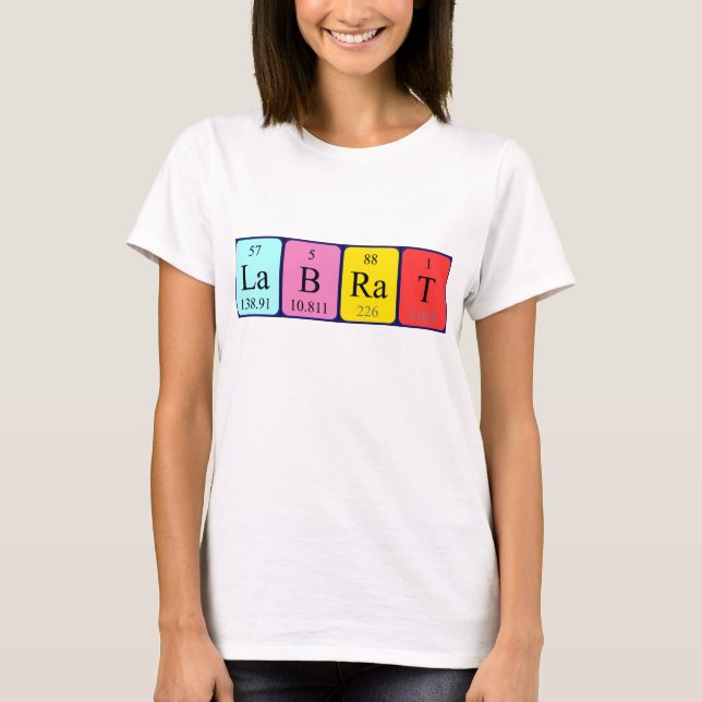 Lab Rat periodic table name shirt (Front)