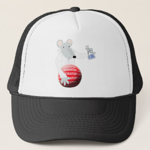 LAB RAT  WITH BEAKER AND SPHERE TRUCKER HAT