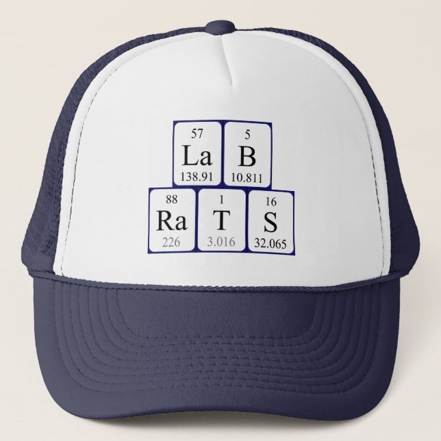 Lab Rats periodic table name hat W (Front)