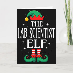 Lab Scientist Elf Job Title Funny Christmas Matchi Card