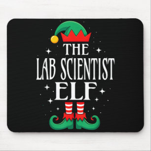 Lab Scientist Elf Job Title Funny Christmas Matchi Mouse Pad