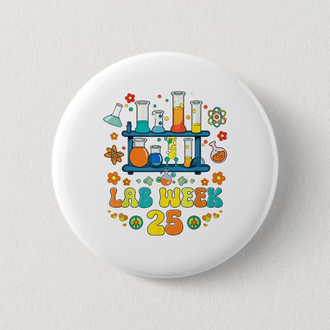 Lab Scientist Lab Week 2025 Mystery Machine Of Dia 2 Inch Round Button (Front)