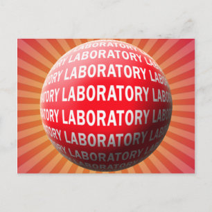 LAB SPHERE 'O BLOOD - LABORATORY LOGO POSTCARD