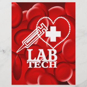 LAB TECH HEART SYRINGE LOGO