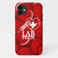 LAB TECH HEART SYRINGE LOGO