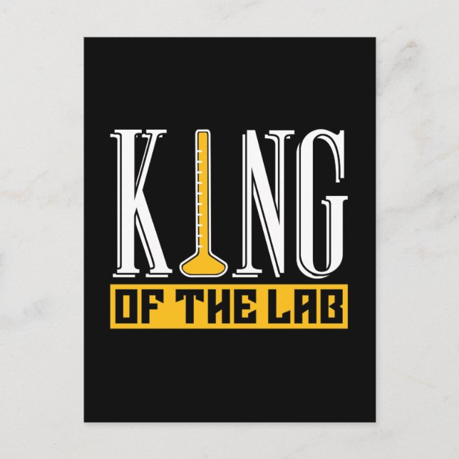 Lab Tech King Of The Lab Laboratory Technician Holiday Postcard (Front)
