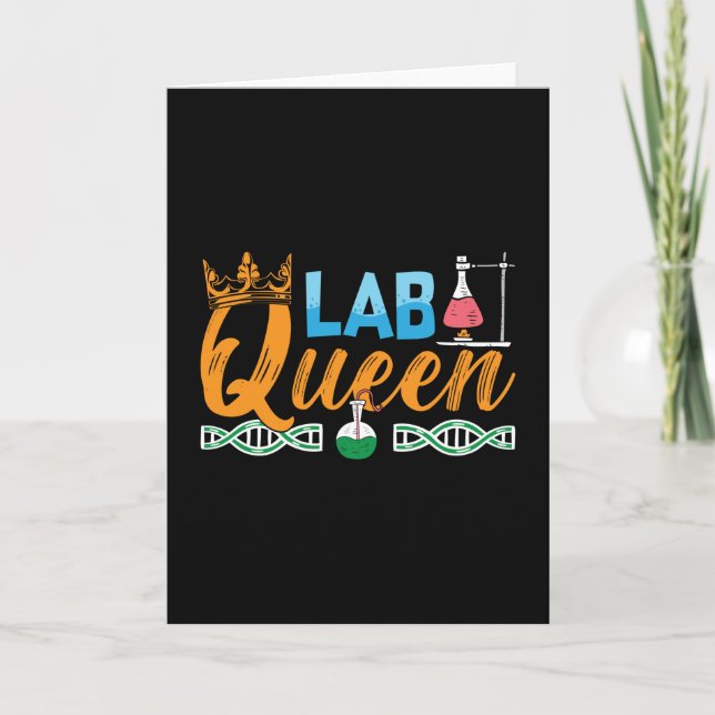 Lab Tech Lab Queen Laboratory Chemist Technician Card (Front)