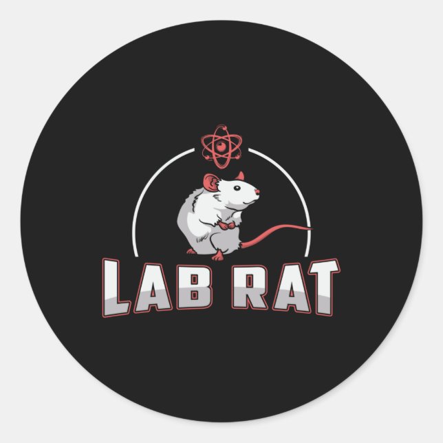 Lab Tech Lab Rat Laboratory Science Technician Classic Round Sticker (Front)