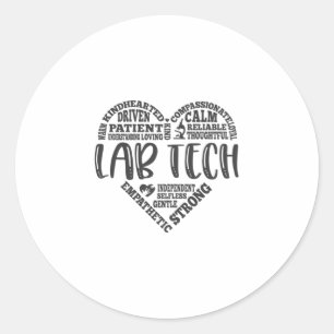 Lab tech, Lab technician, Phlebotomist Classic Round Sticker