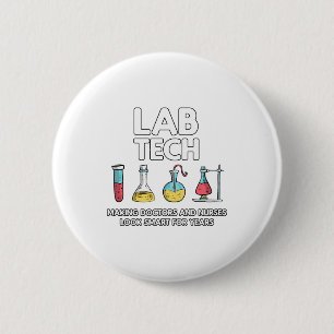 Lab Tech Laboratory 2 Inch Round Button