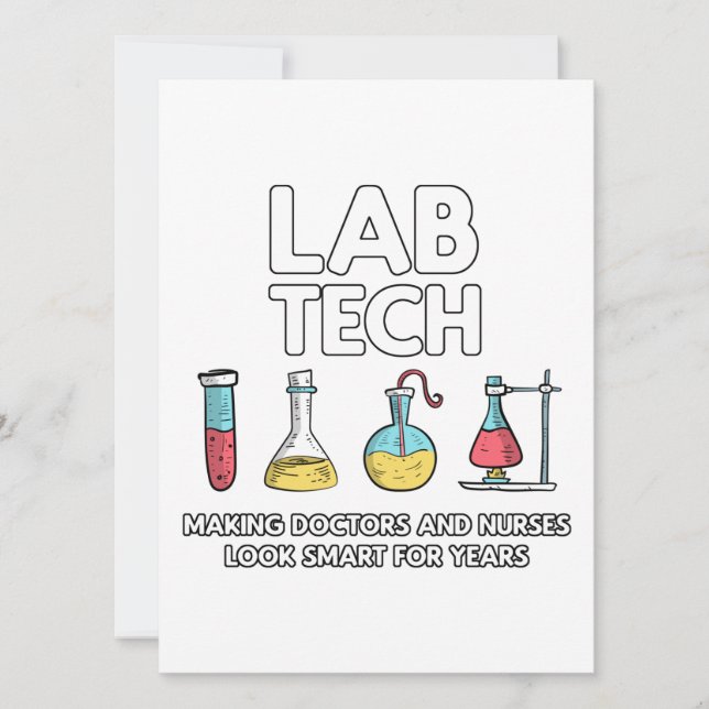 Lab Tech Laboratory Holiday Card (Front)