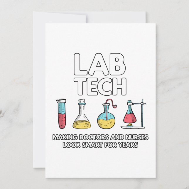 Lab Tech Laboratory Holiday Card (Front)