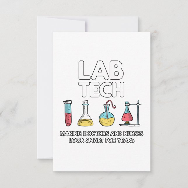 Lab Tech Laboratory Thank You Card (Front)