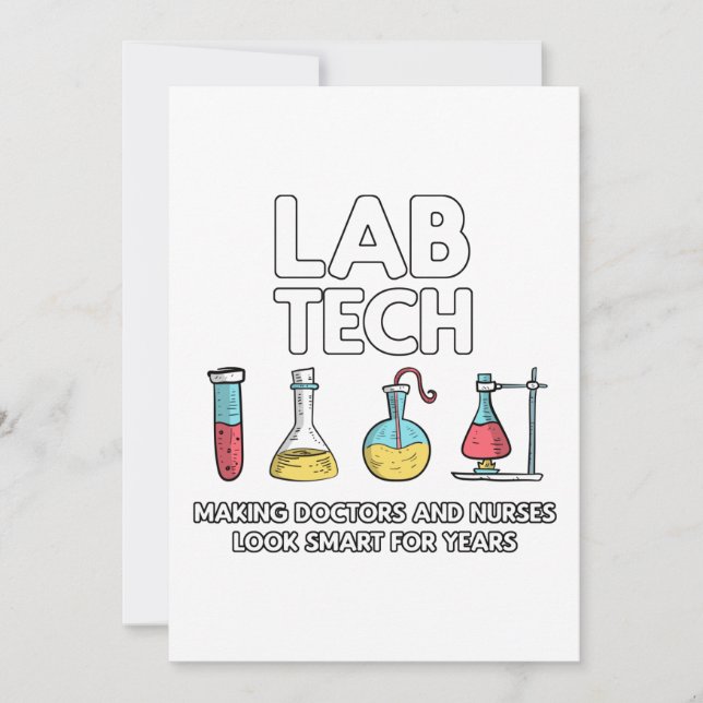 Lab Tech Laboratory Thank You Card (Front)