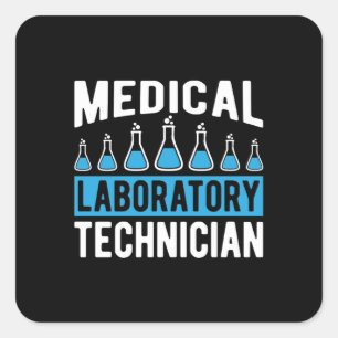 Lab Tech Medical Laboratory Technician Chemist Square Sticker