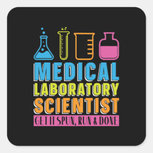 Lab Tech Medical Laboratory Technician Chemist Square Sticker