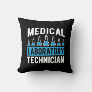 Lab Tech Medical Laboratory Technician Chemist Throw Pillow