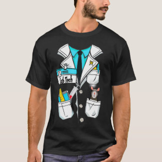 Lab Tech Science Lab Coat Funny Design For Scienti T-Shirt