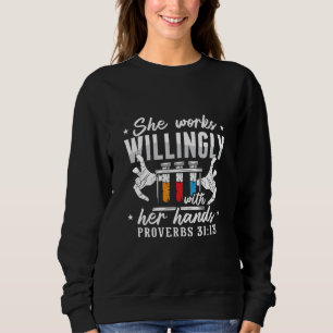 Lab Tech She Works Willingly Laboratory Technician Sweatshirt