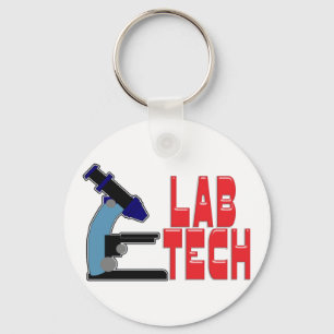 LAB TECH with MICROSCOPE Keychain