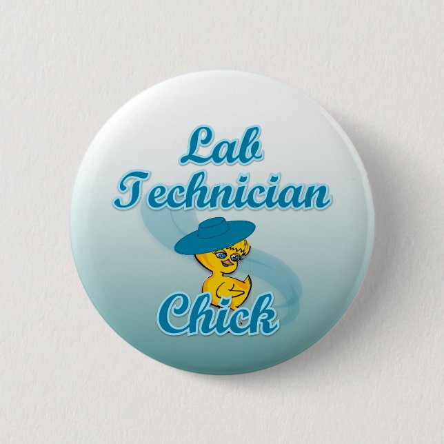 Lab Technician Chick #3 2 Inch Round Button (Front)