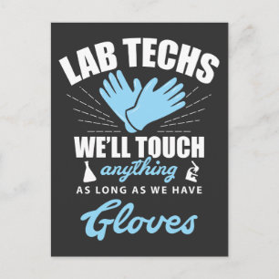 Lab Technician Funny Laboratory Week Lab Tech Postcard