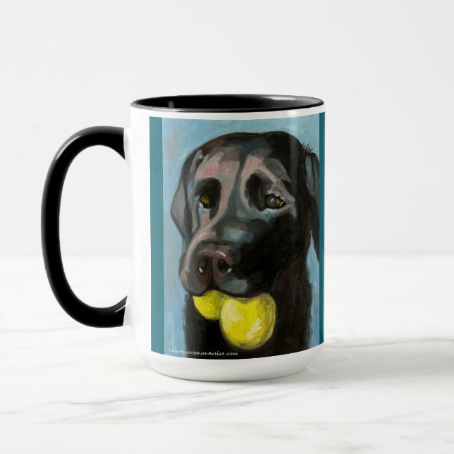 Lab Two is not Enough | Two-Tone Mug, 15 oz Mug (Left)