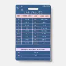 Lab Values Badge Quick Reference