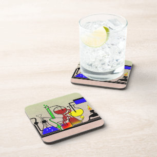 LAB WARE - LABORATORY  GLASSWARE MAD SCIENTIST COASTER
