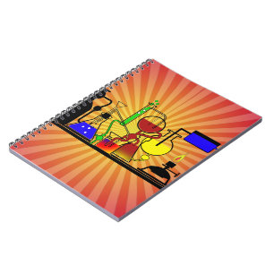 LAB WARE - LABORATORY  GLASSWARE MAD SCIENTIST NOTEBOOK