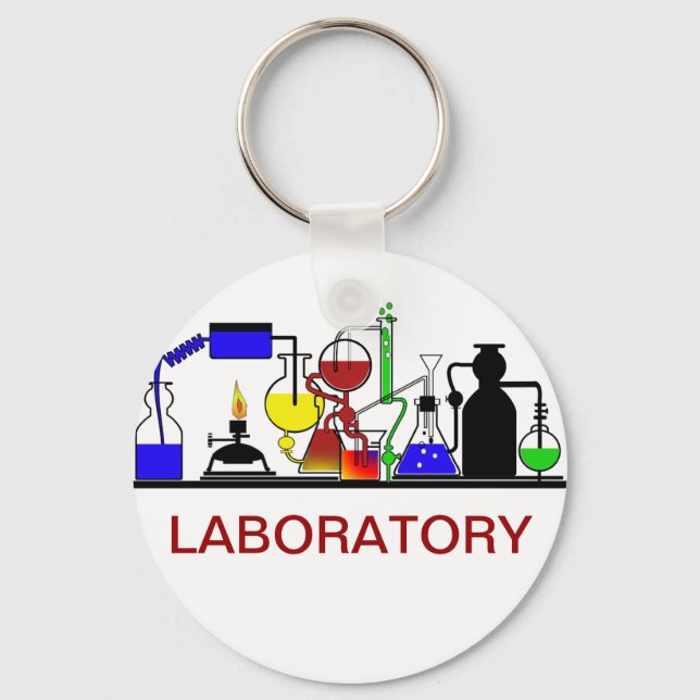 LAB WARE - LABORATORY GLASSWARE SETUP KEYCHAIN (Front)