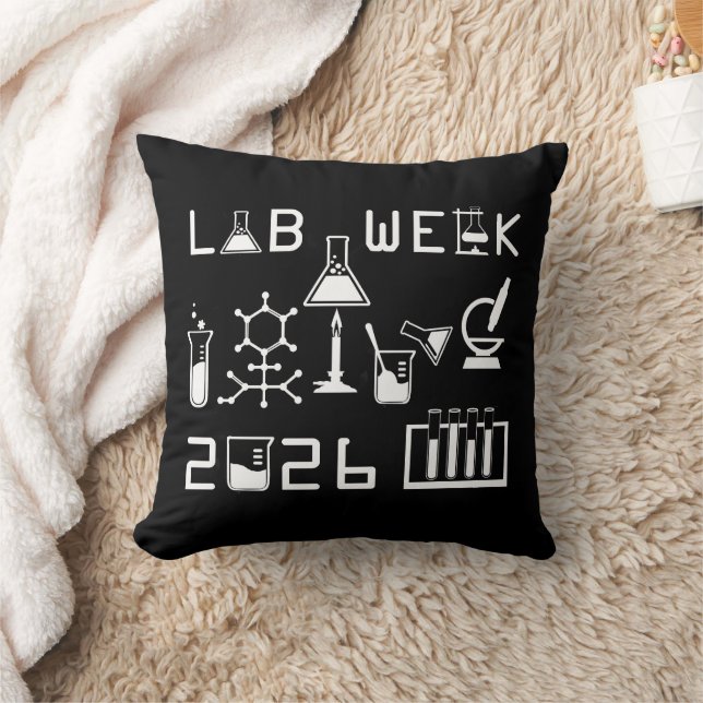 Lab Week 2026 Medical Laboratory Professionals Throw Pillow (Blanket)