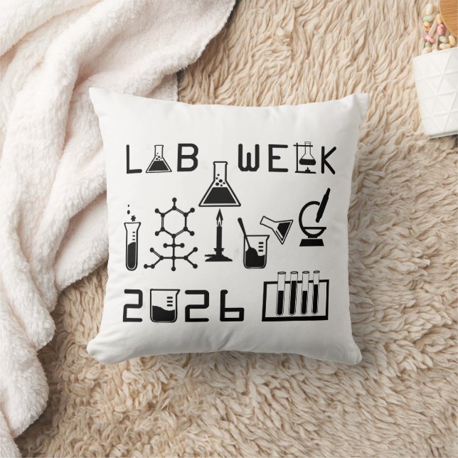 Lab Week 2026 Medical Laboratory Professionals Throw Pillow (Blanket)