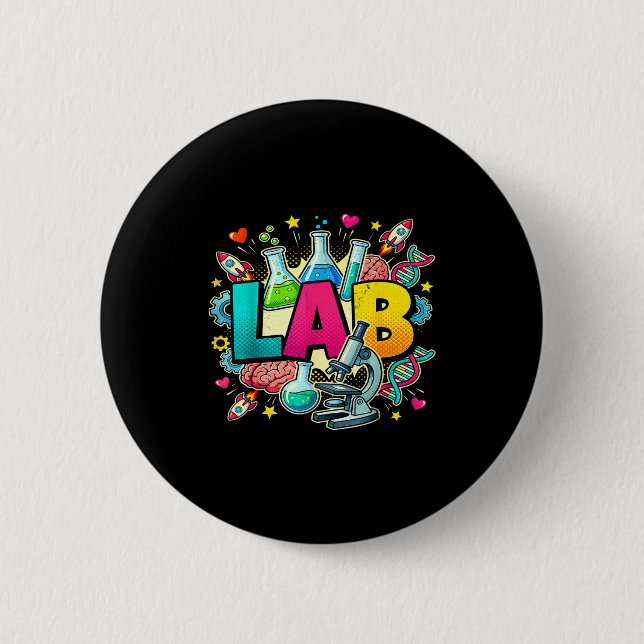 Lab week 2026 tech laboratory scientist Lab week 2 Inch Round Button (Front)