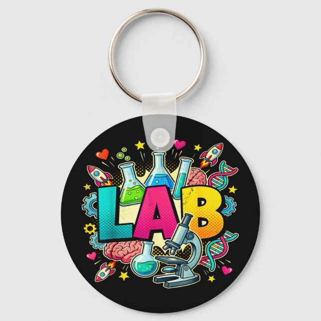 Lab week 2026 tech laboratory scientist Lab week 2 Keychain (Front)