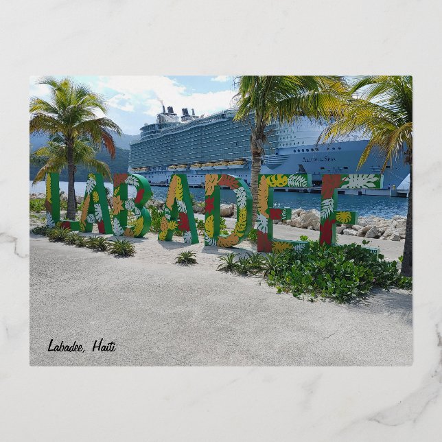 Labadee, Carte postale Haïti (Recto)