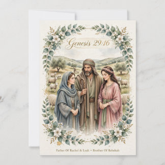Laban Art Trading Card 5x7 - Genesis 29:16