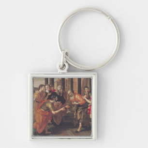Laban Presenting Eliezer to his Father, 1562 Keychain