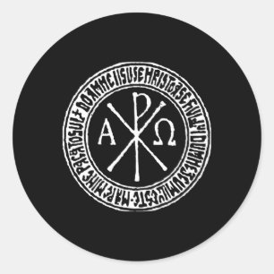 Labarum Ancient Christian Symbol Chi Rho Classic Round Sticker