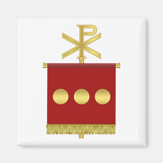 Labarum avec aimant Chi Rho (Devant)