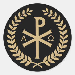 Labarum - Chi Rho - Roman Imperial Standard Classic Round Sticker